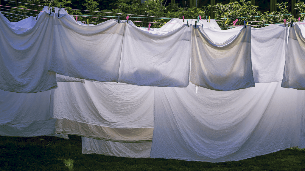 hanging sheets